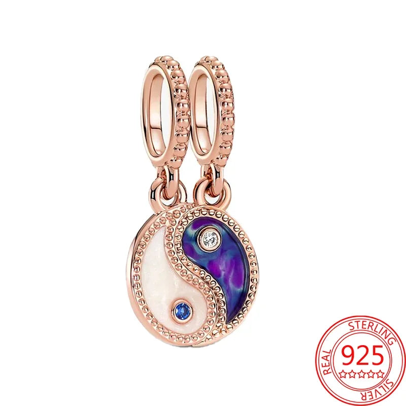 Rose Gold Charms Snowflake, Heart, Fish Pendants Pure Ember