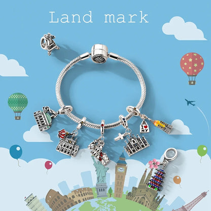 New 925 Sterling Silver Monument Pendant Charms Pure Ember