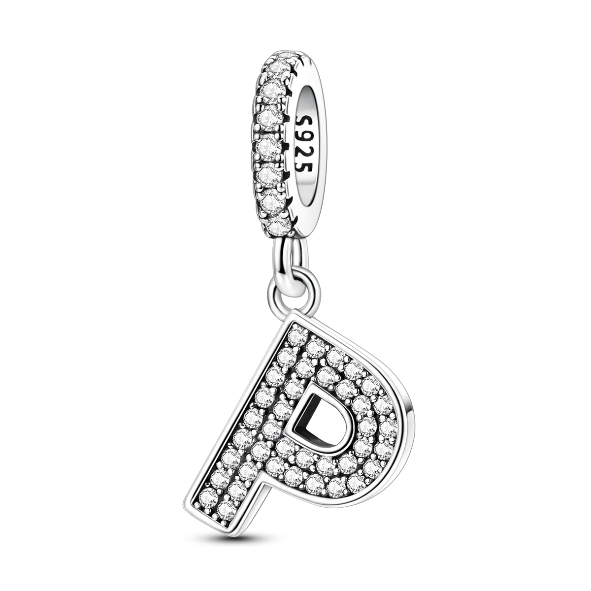 New In Charms 925 Sterling Silver Pendant Letter P pandora style 
