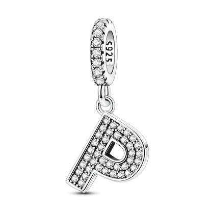 New In Charms 925 Sterling Silver Pendant Letter P pandora style 