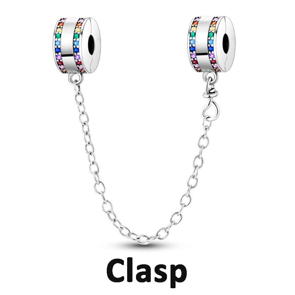 925 Sterling Silver Silicone Spacer Stopper Clip Charms Chamilia Beads Pure Ember