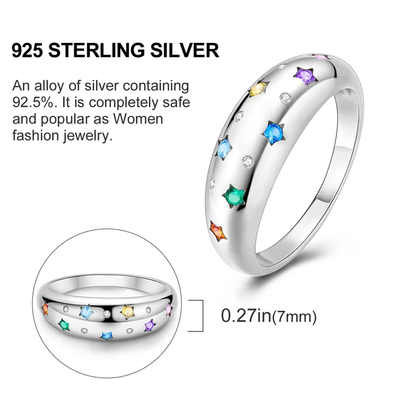 Women's Rings 925 Sterling Silver Luxury Stackable Ring Original Design
