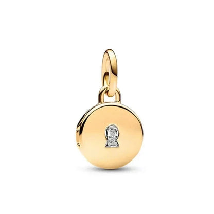 Gold Plated S925 Silver Charm Pendants Pure Ember