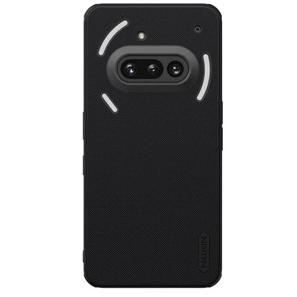 Black phone case with a textured pattern on a white background