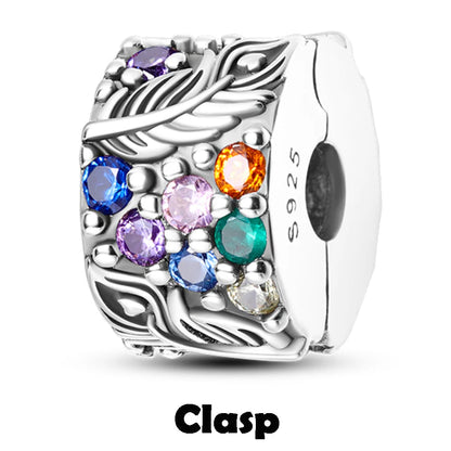 925 Sterling Silver Silicone Spacer Stopper Clip Charms Chamilia Beads Pure Ember
