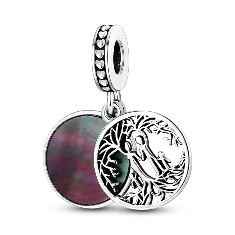 925 Sterling Silver Charms Beads Butterfly Clover Pendant