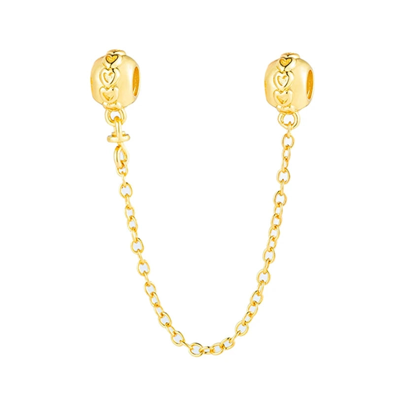 Sparkling Herbarium Cluster Round Charm Safety Chain Pure Ember