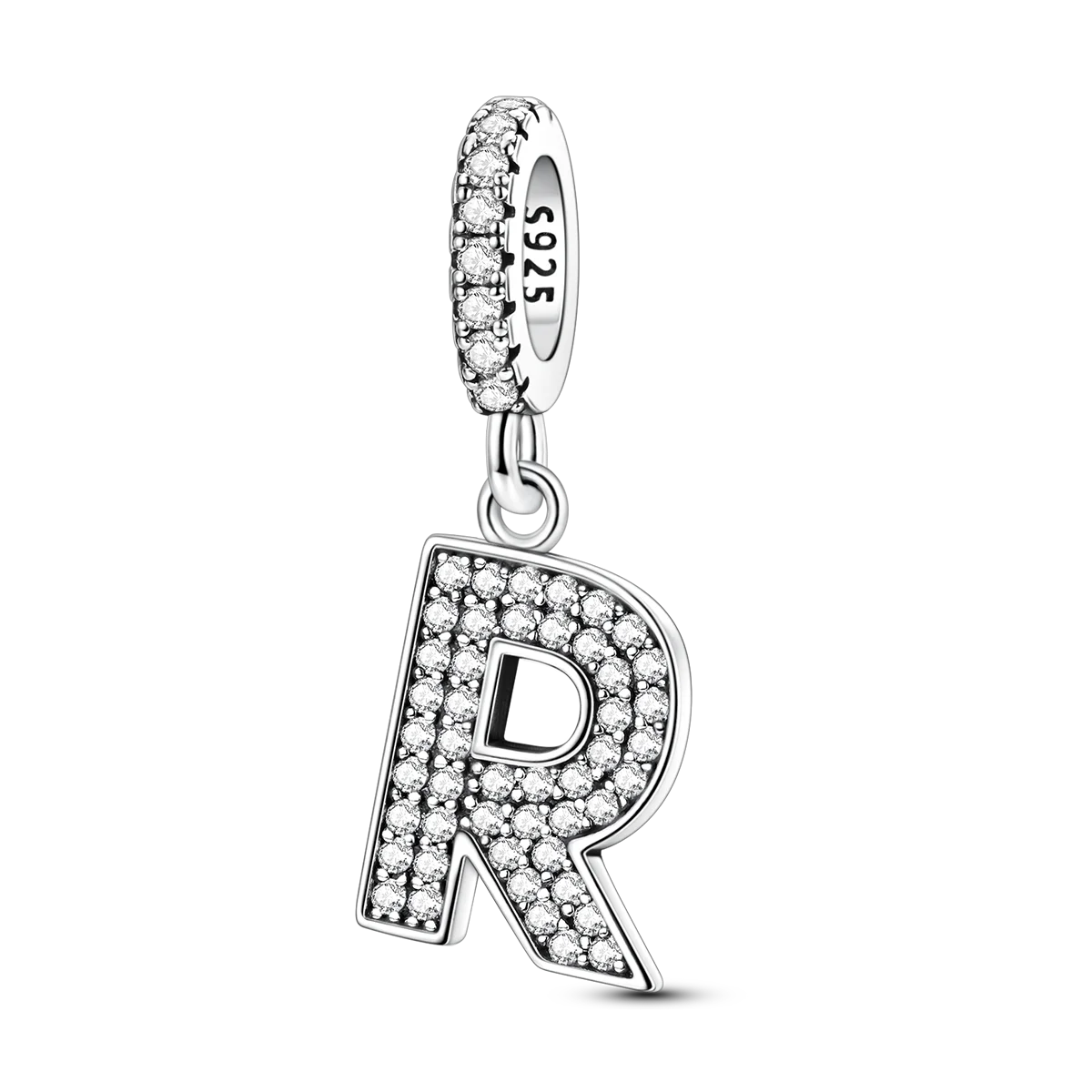 New In Charms 925 Sterling Silver Pendant Letter R pandora style 