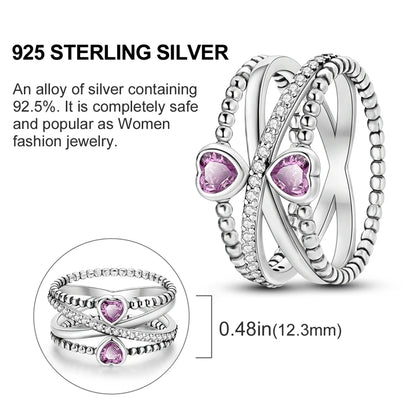 Women's Rings 925 Sterling Silver Luxury Stackable Ring Original Design
