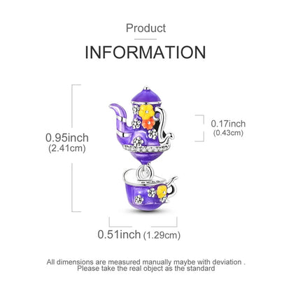 925 Sterling Silver Beads Teapot Unicorn Dreamcatcher Charms Beads Pure Ember pandora style 