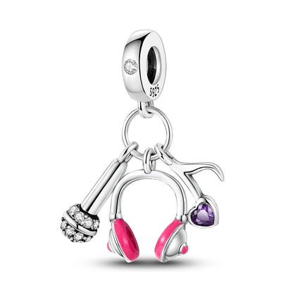 925 Sterling Silver Charms Beads Butterfly Clover Pendant