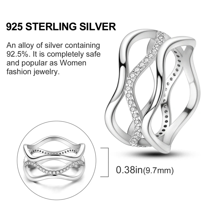 925 Sterling Silver Butterfly Firefly Love Rings Original Design Colored Zircon Finger Rings Pure Ember