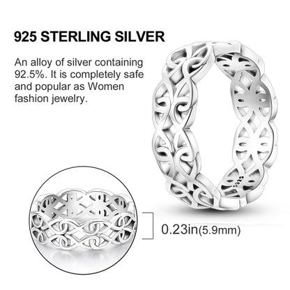 925 Sterling Silver Infinite Love Ring Original Luxury Design Zircon