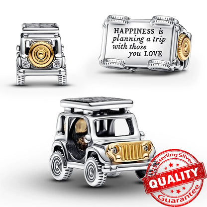 Sparkling Gold Monstera Leaf Charm Fit Original Bracelet 925 Sterling Silver Shark Tooth Mini Charms Pure Ember