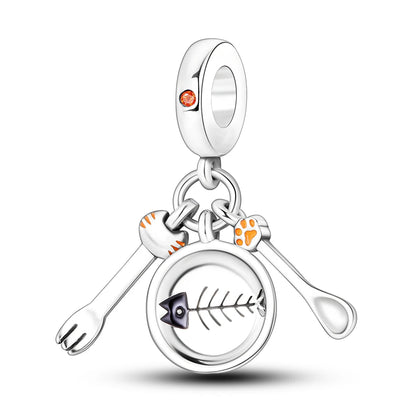 925 Sterling Silver Charms Beads Butterfly Clover Pendant