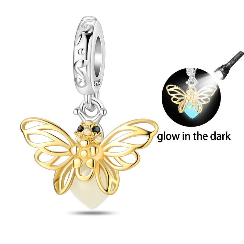 Gold Series DIY Charms Beads Inlaid Zirconium Sun Leopard Pendants Pure Ember