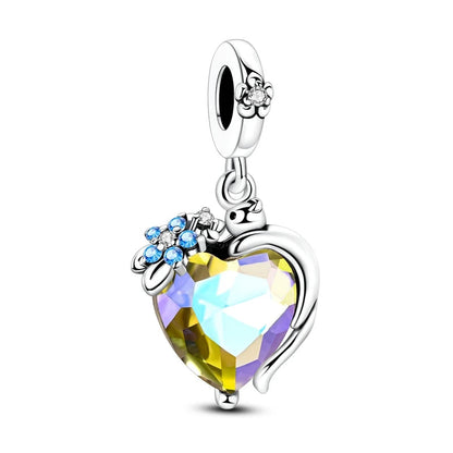 925 Sterling Silver Dollar Panda Mushroom Pendant Charms Pure Ember