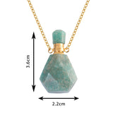 Crystal Natural Stone Ashes Keepsake Pendant Urn Necklaces