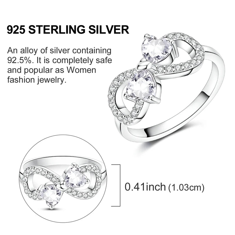 Women's Rings 925 Sterling Silver Luxury Stackable Ring Original Design