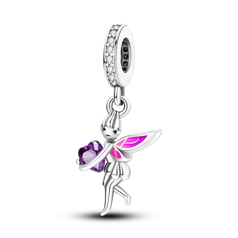 925 Sterling Silver Charms Beads Butterfly Clover Pendant