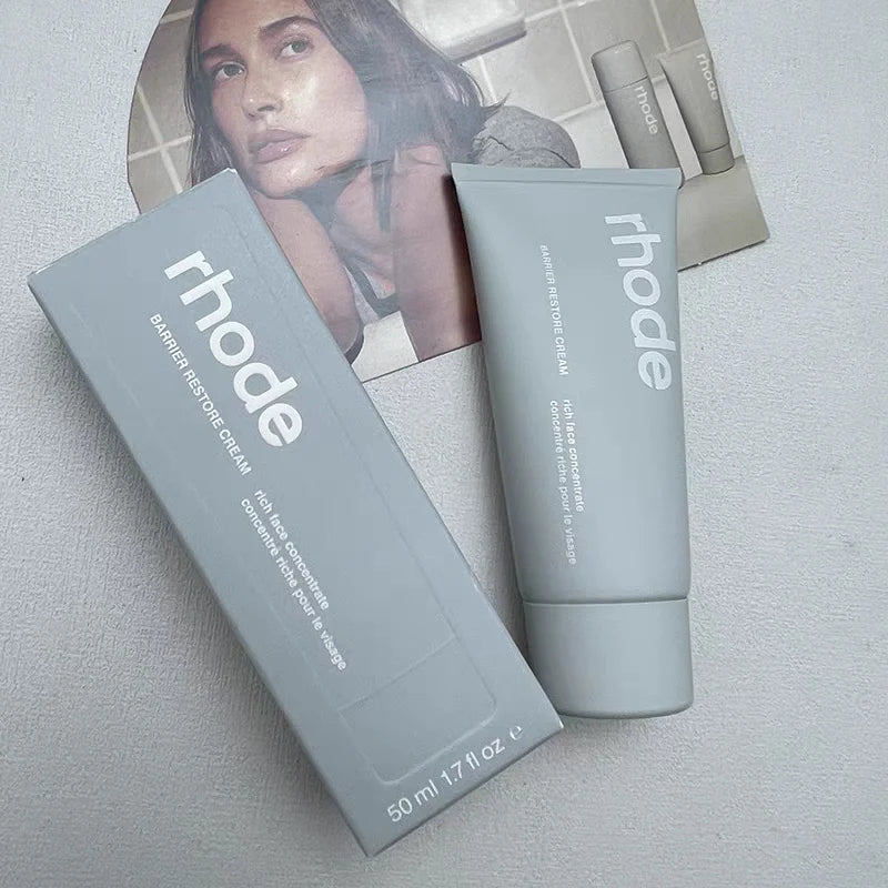 RHODE Makeup Toiletry Bag Lip Gloss and Blusher Lip Oil Balm Blush Milk Essence Water Facial Cleanser Pure Ember