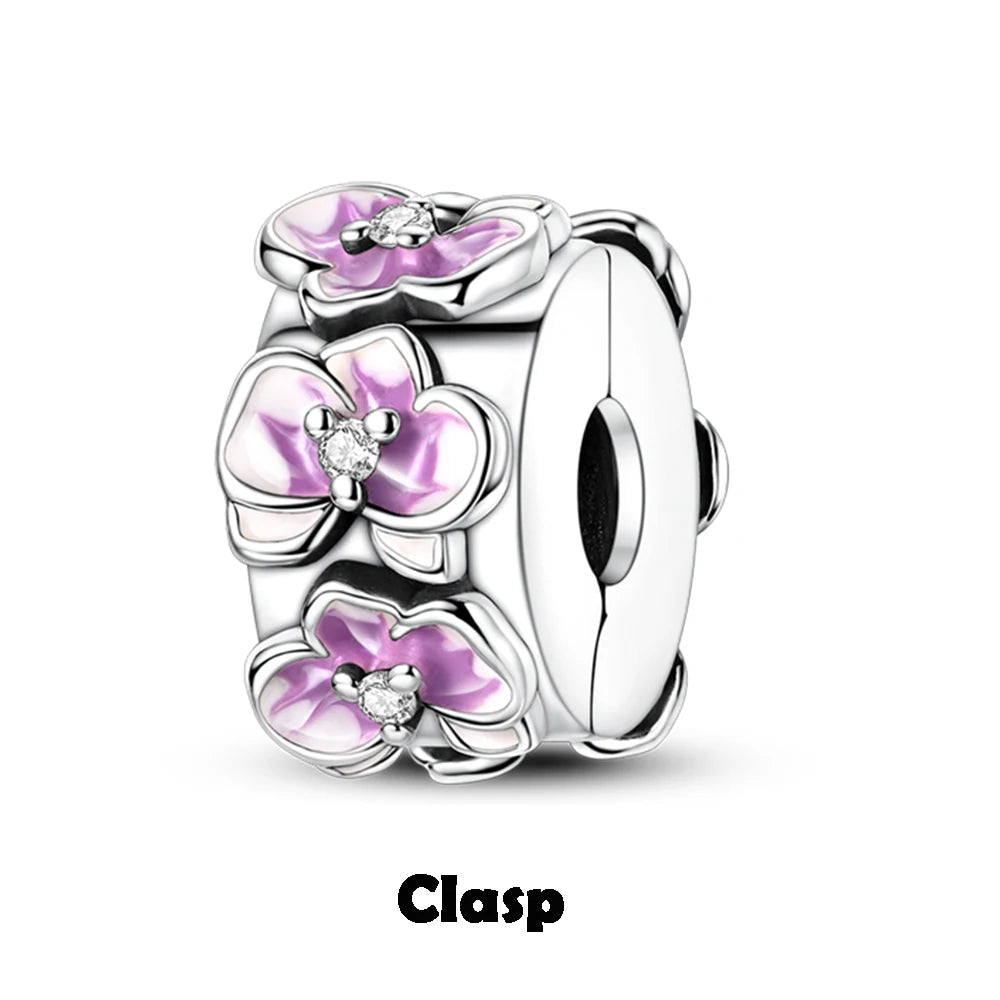 925 Sterling Silver Silicone Spacer Stopper Clip Charms Chamilia Beads Pure Ember