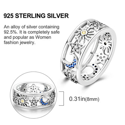 925 Sterling Silver Butterfly Firefly Love Rings Original Design Colored Zircon Finger Rings Pure Ember