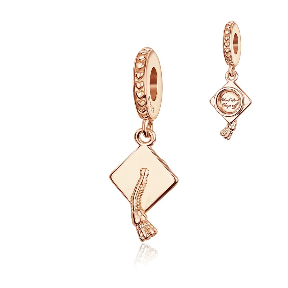 Rose Gold Charms Snowflake, Heart, Fish Pendants Pure Ember