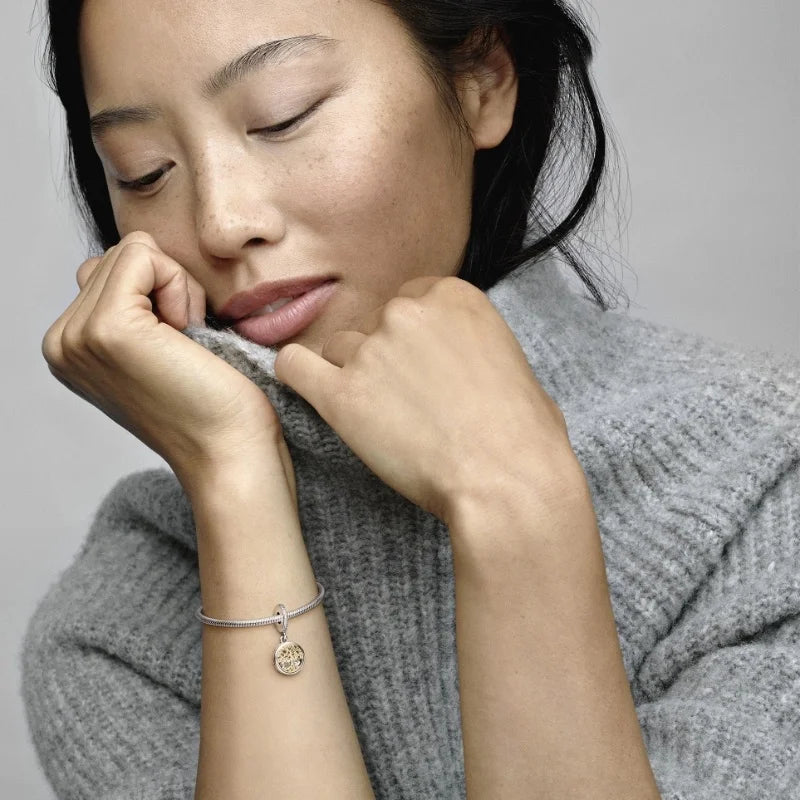 New Golden Sparkle Series Charm Bead Pendants Pure Ember