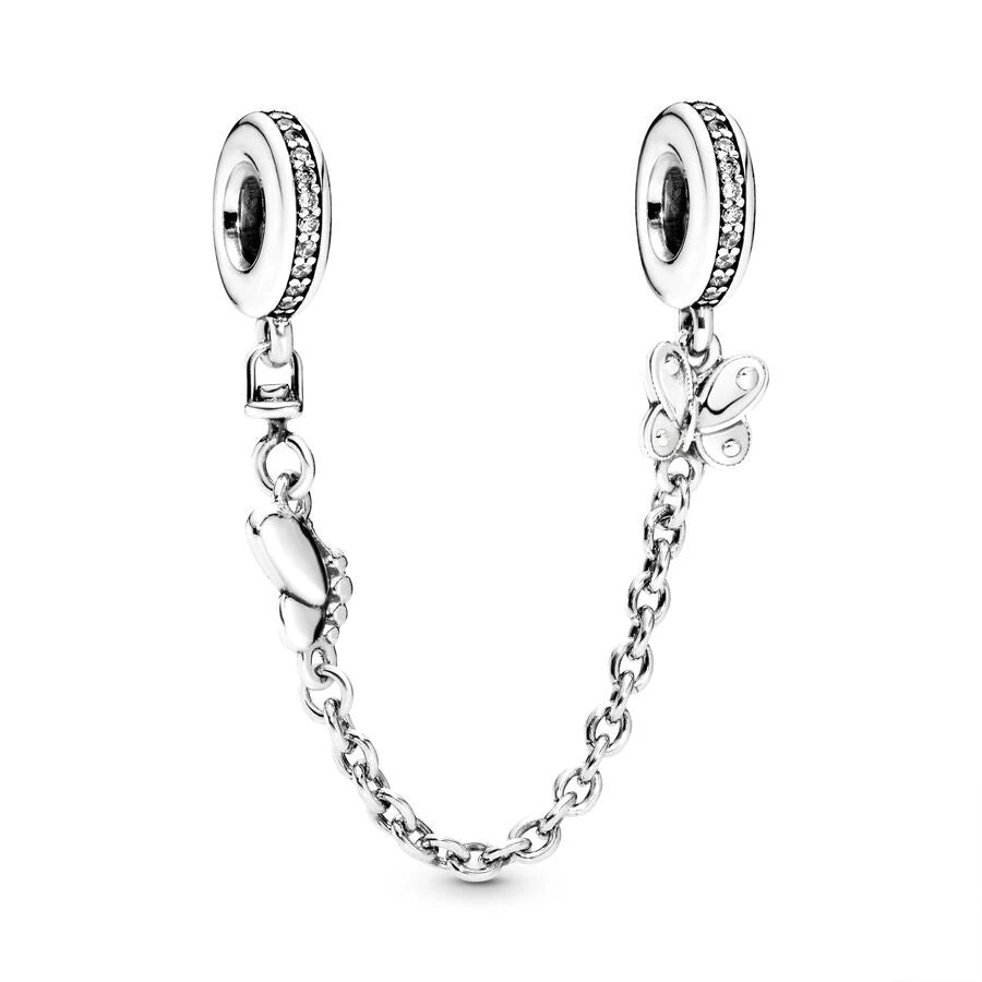 Sparkling Herbarium Cluster Round Charm Safety Chain Pure Ember