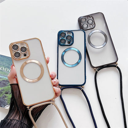 Three phone cases with unique designs on a white background
