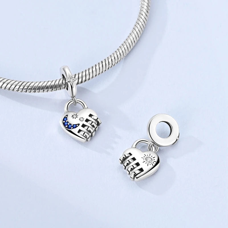 Lucky Charms 925 Sterling Silver Snowflake Magic Cube Bead Pendant Jewellery Pure Ember