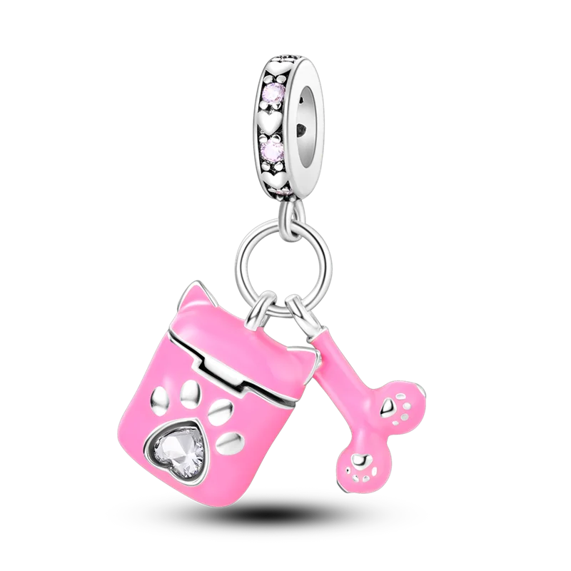 925 Sterling Silver Charms Beads Butterfly Clover Pendant