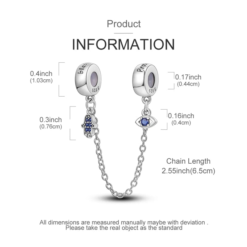 Charms 925 Sterling Silver Blue Palms Bead Pendant Jewellery Pure Ember