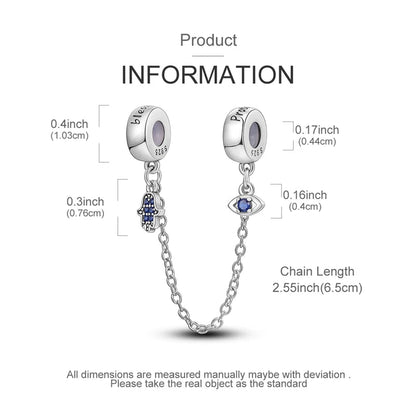 Charms 925 Sterling Silver Blue Palms Bead Pendant Jewellery Pure Ember