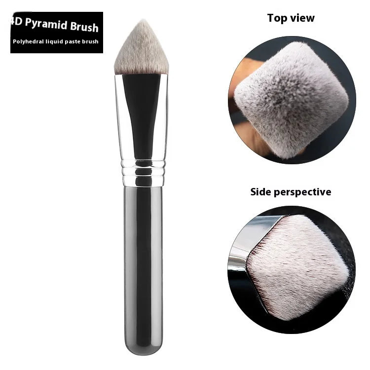 Large Angled Kabuki Foundation Brush Triangle Vegan Makeup Tool For Powder Foundation Concealer Blending And Coverage Pure Ember