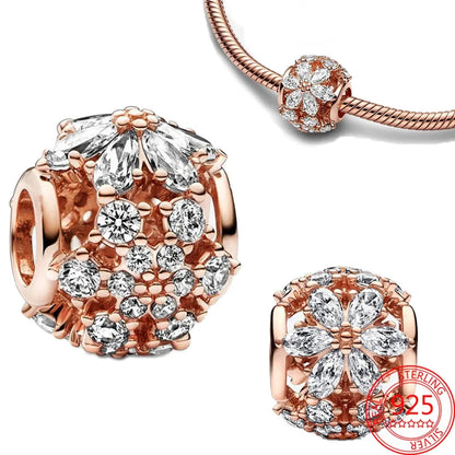 Rose Gold Charms Snowflake, Heart, Fish Pendants Pure Ember