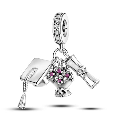 925 Sterling Silver Charms Beads Butterfly Clover Pendant