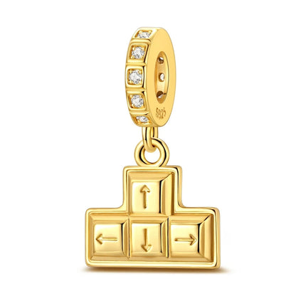 Gold Series DIY Charms Beads Inlaid Zirconium Sun Leopard Pendants Pure Ember