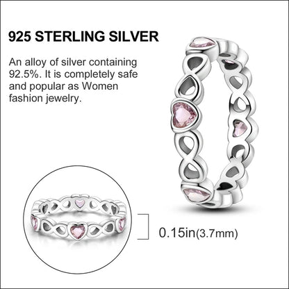 925 Sterling Silver Butterfly Firefly Love Rings Original Design Colored Zircon Finger Rings Pure Ember