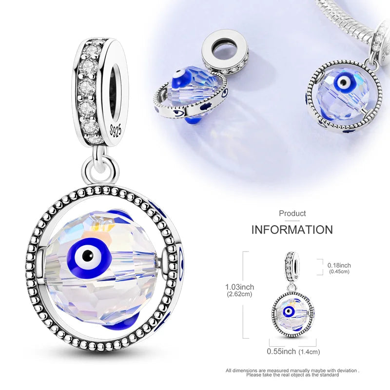 Lucky Charms 925 Sterling Silver Snowflake Magic Cube Bead Pendant Jewellery Pure Ember