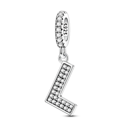 New In Charms 925 Sterling Silver Pendant Letter  pandora style 