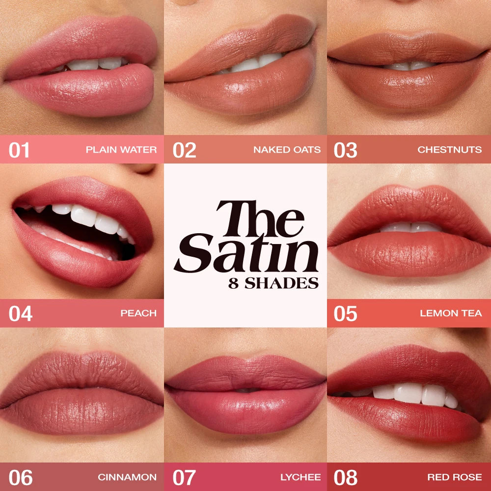 O.TWO.O Lipstick Lip Tint Moisturizing Nourishing Glow Lightweight Smooth Non-Sticky Refreshing Red High-shine Lipstick Makeup Pure Ember