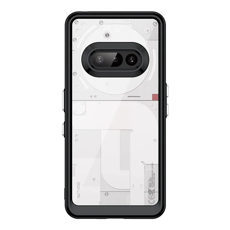 Phone case with clear design on a white background