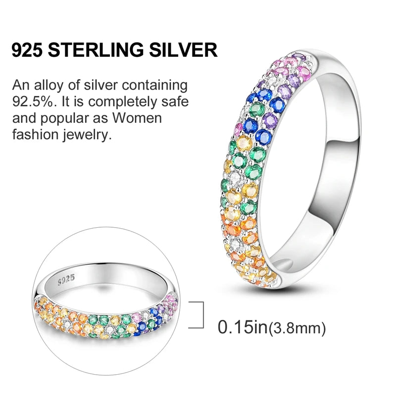 925 Sterling Silver Infinite Love Ring Original Luxury Design Zircon