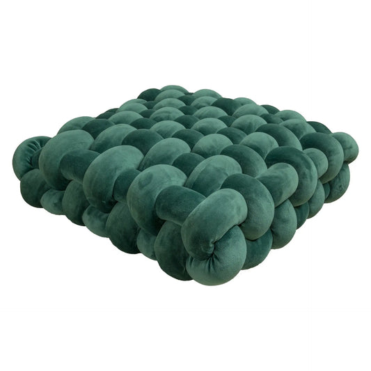 Green Soft Hand-woven Knotted Cushion