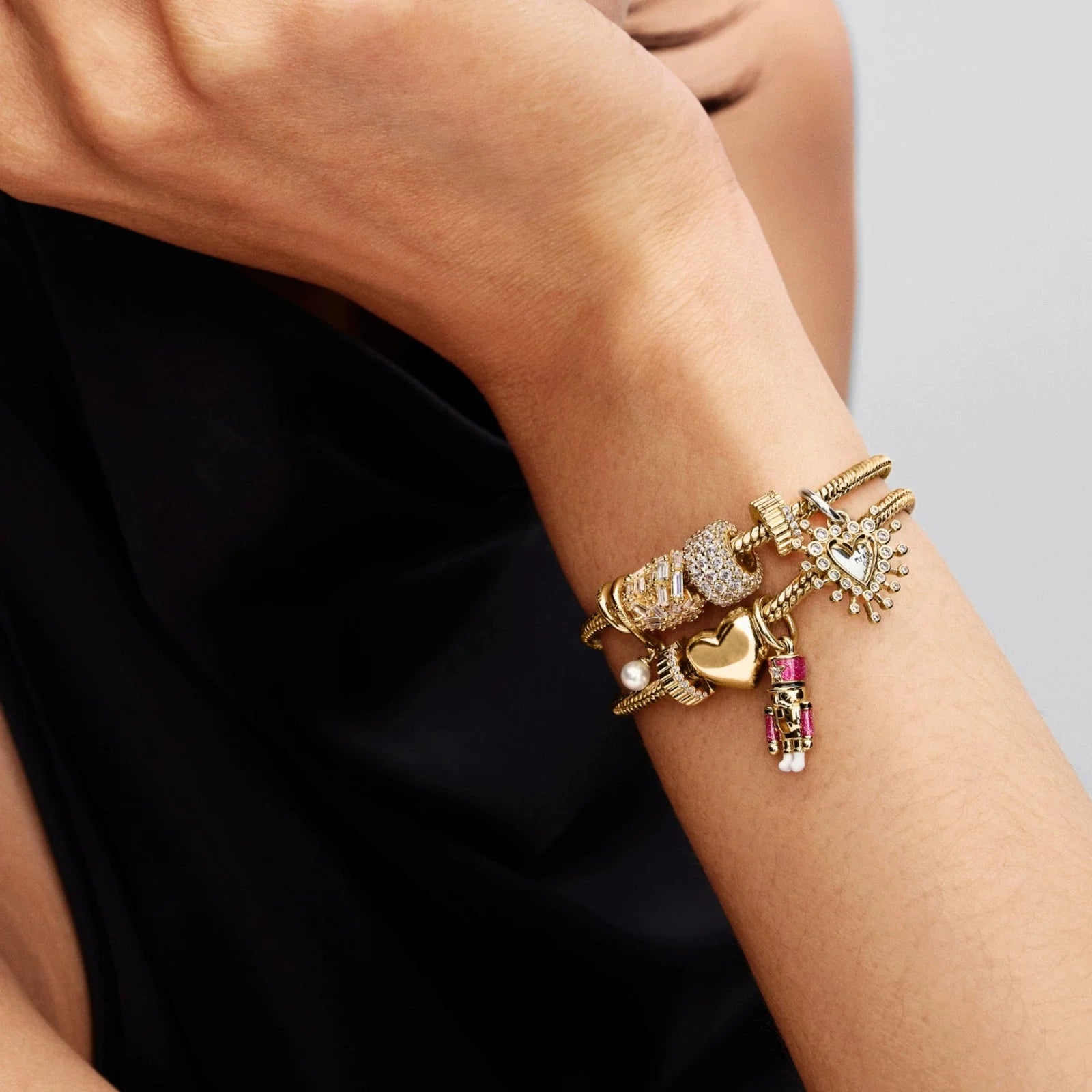 New Golden Sparkle Series Charm Bead Pendants Pure Ember