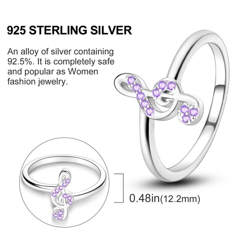 925 Sterling Silver Infinite Love Ring Original Luxury Design Zircon