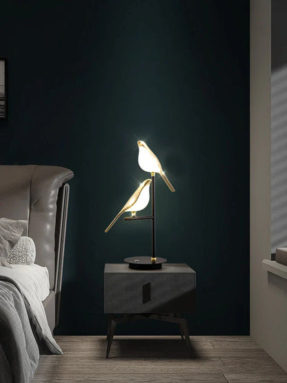 LED table lamp, Magpie bird Reading lamp Pure Ember