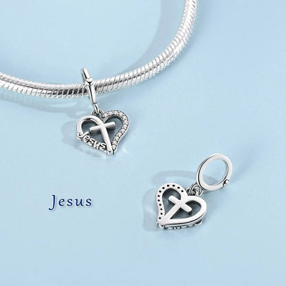 925 Sterling Silver Charms Bead Cross Ballet Elephant Dangle Pure Ember